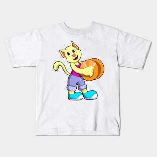 Cat as Musican with Hi-hat Kids T-Shirt